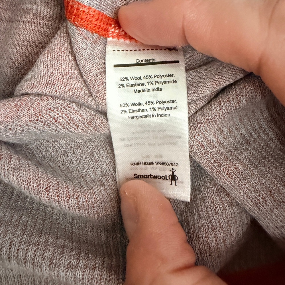Smartwool Intraknit 200 Thermal Base Layer Top Womens S Orange Merino Wool L/S - Picture 4 of 6